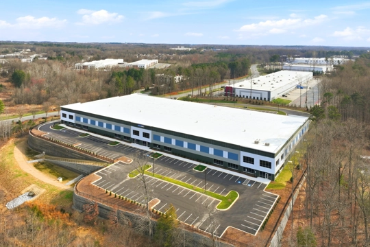 rendering of aerial view of industrial building